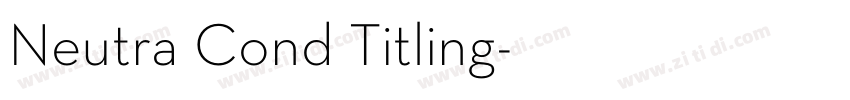 Neutra Cond Titling字体转换
